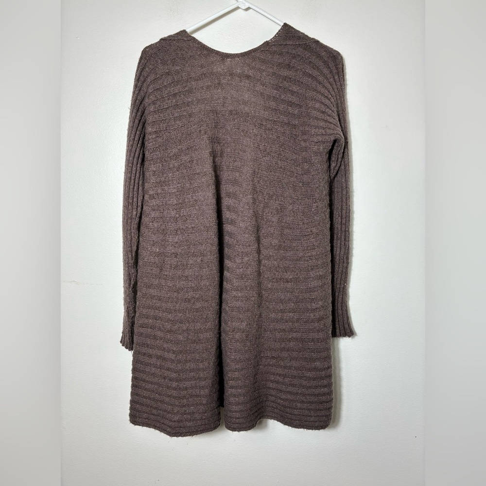 Free people oversized shell cardigan Open Brown XS Boho Knit Wool Blend - Picture 5 of 8
